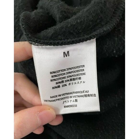 Fear of God Essentials Logo Print Jersey Hoodie in Black Cotton - Picture 7 of 8